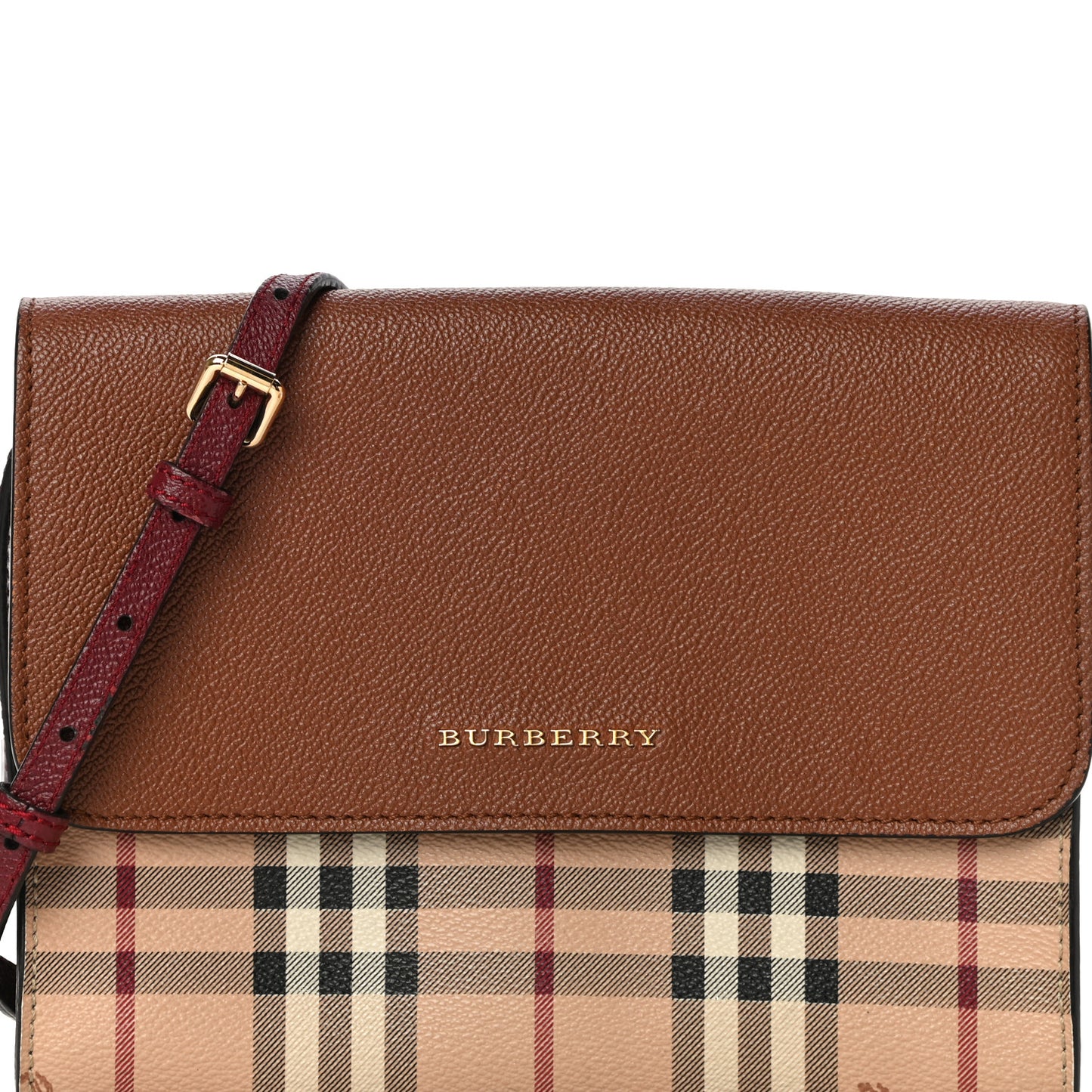 Haymarket Check Small Loxley Crossbody Bright Toffee