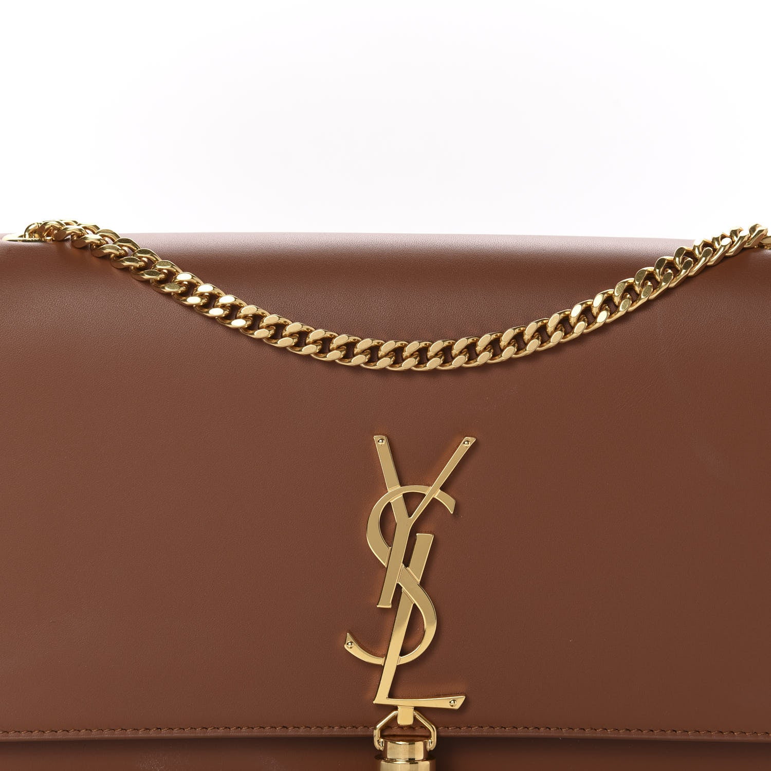 Saint Laurent Smooth Calfskin Medium Classic Monogram Kate Tassel Satchel Brick 12 of 13