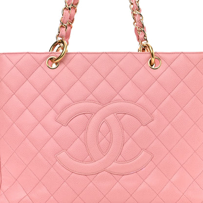 Chanel Caviar Quilted Grand Shopping Tote GST Pink 7 of 9