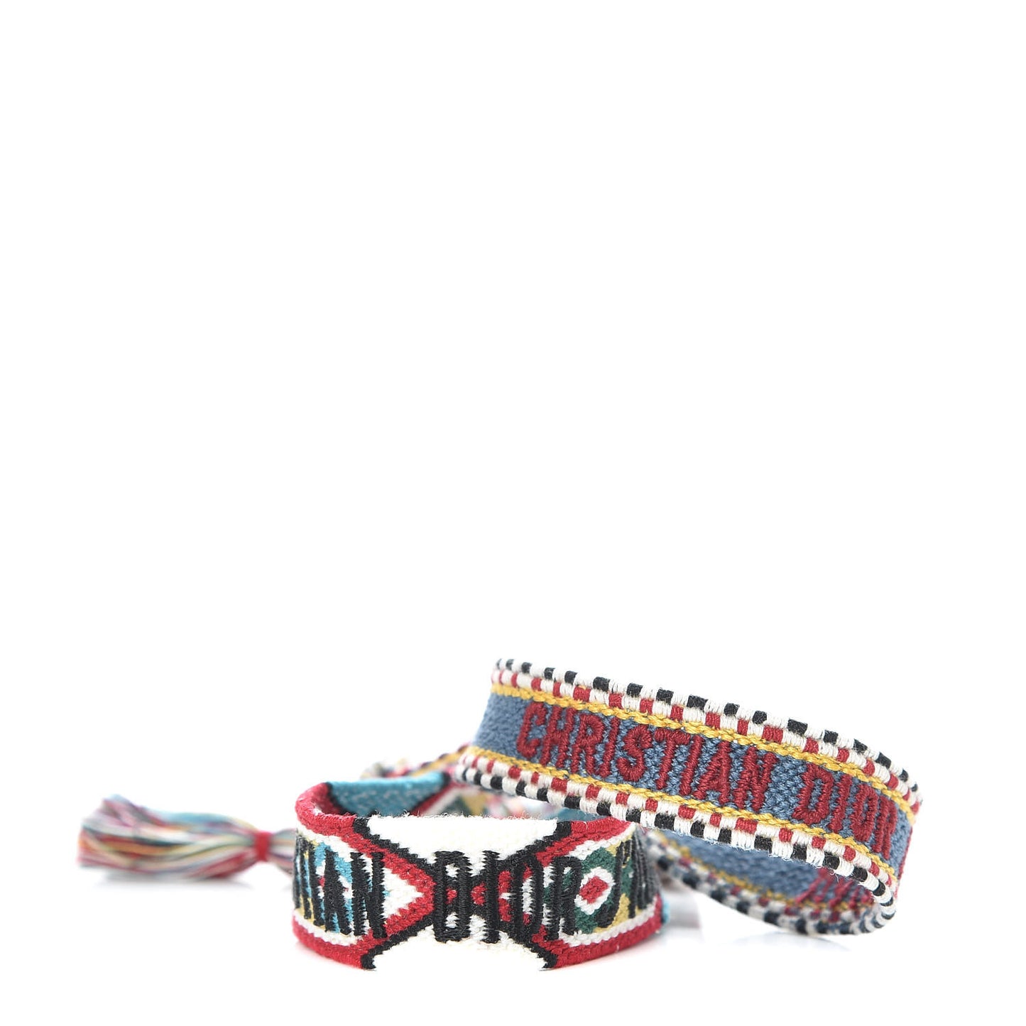 Woven Cotton J'Adior Friendship Bracelet Set Blue Multicolor