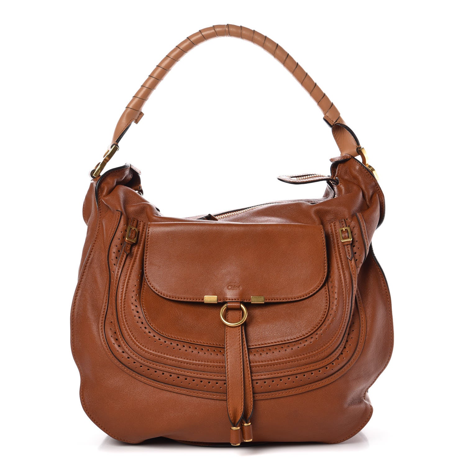 Chloe Calfskin Large Marcie Hobo Mahogany 1 of 13
