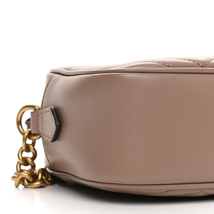 Gucci Calfskin Matelasse Small GG Marmont Chain Shoulder Bag Porcelain Rose 9 of 10