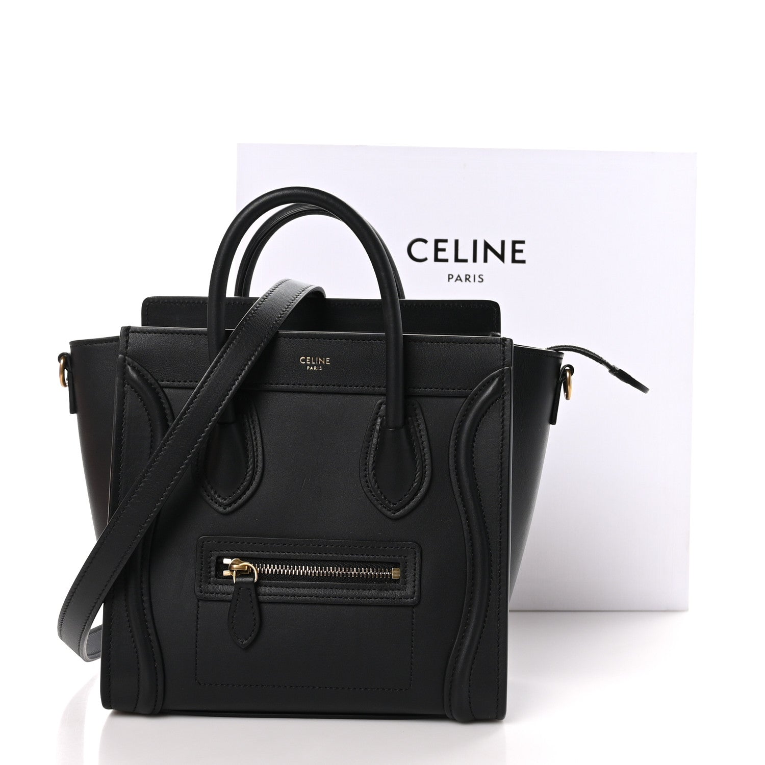 Celine Smooth Calfskin Nano Luggage Black 11 of 11