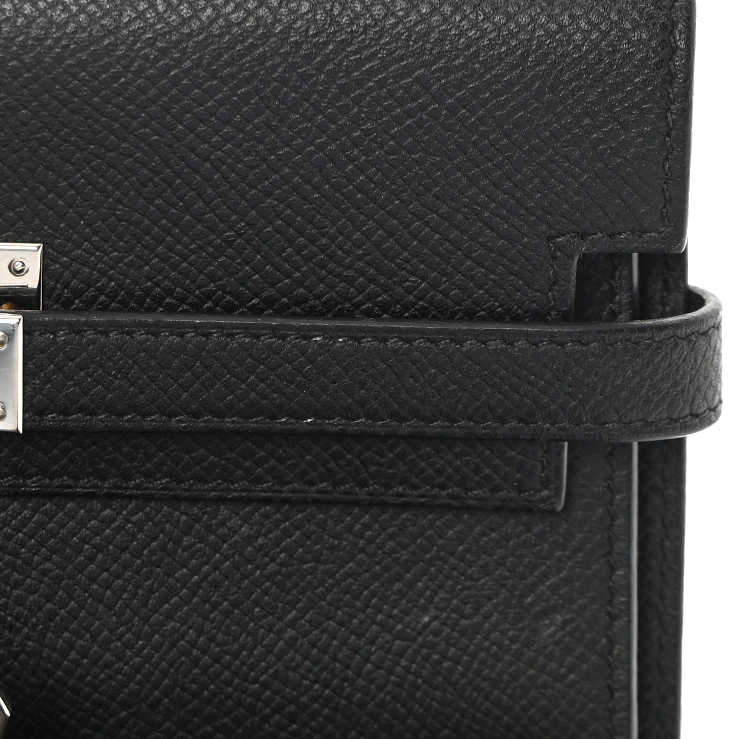 Hermes Epsom Medium Kelly Wallet Black 10 of 11