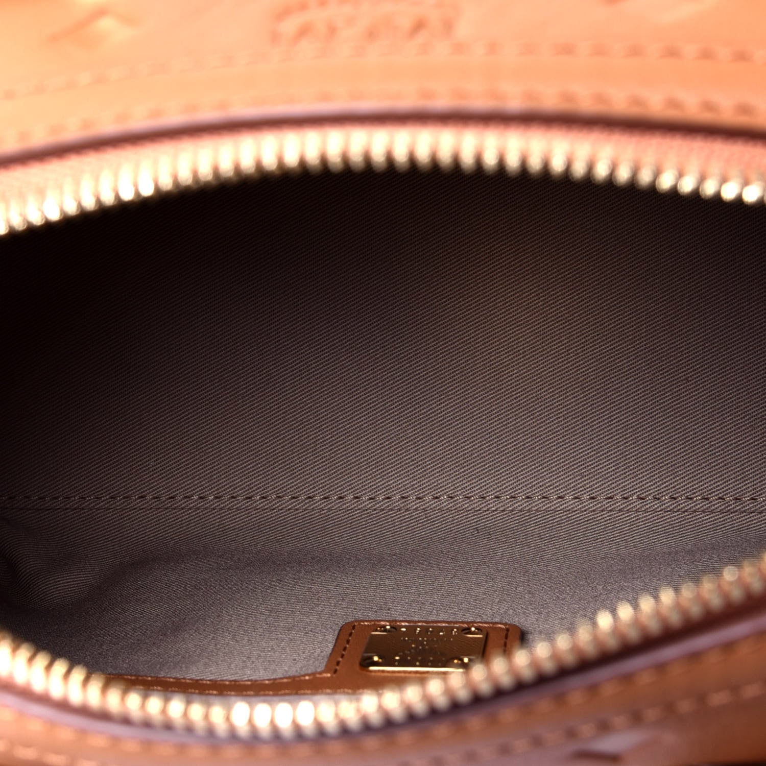 MCM Calfskin Ottomar Monogram Essential Boston Bag Cognac 4 of 4