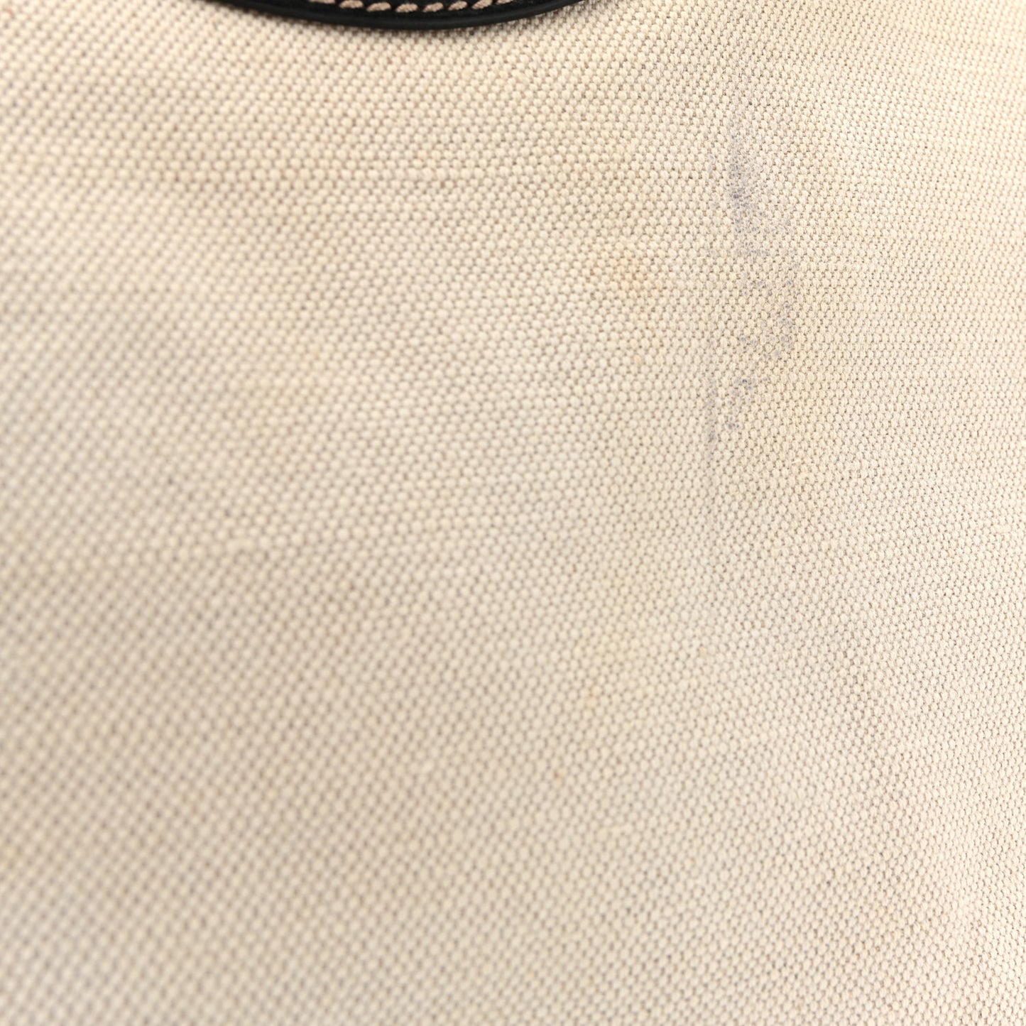 Calfskin Canvas Tote Black White