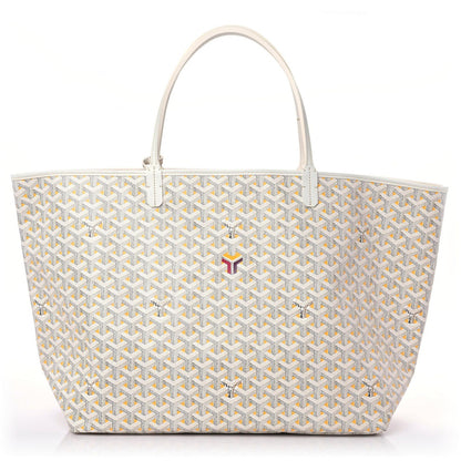 Goyard Goyardine Saint Louis Claire Voie GM White Yellow 2 of 8