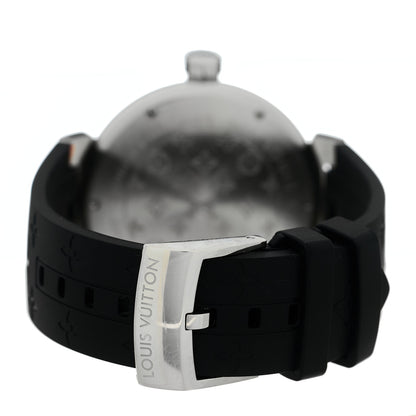 Louis Vuitton Stainless Steel Monogram 39mm Tambour Vernis Quartz Watch 3 of 8
