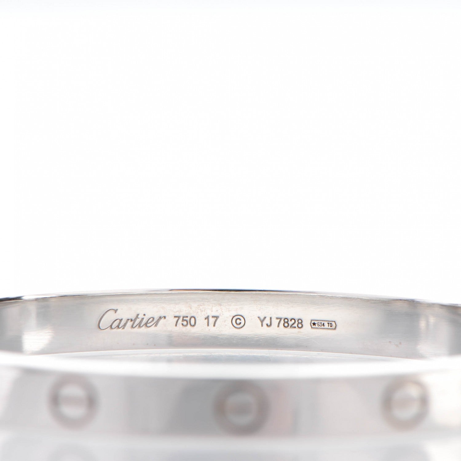 Cartier 18K White Gold LOVE Bracelet 17 4 of 6