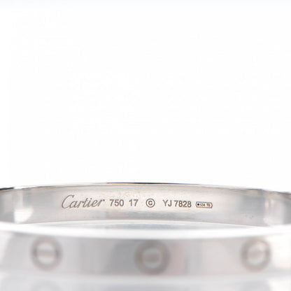 Cartier 18K White Gold LOVE Bracelet 17 4 of 6