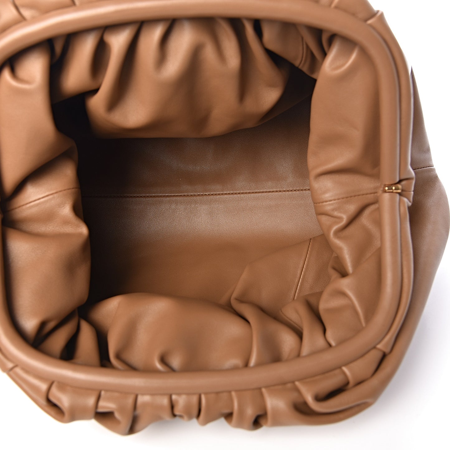Smooth Butter Calf The Pouch Oversized Clutch Cammello