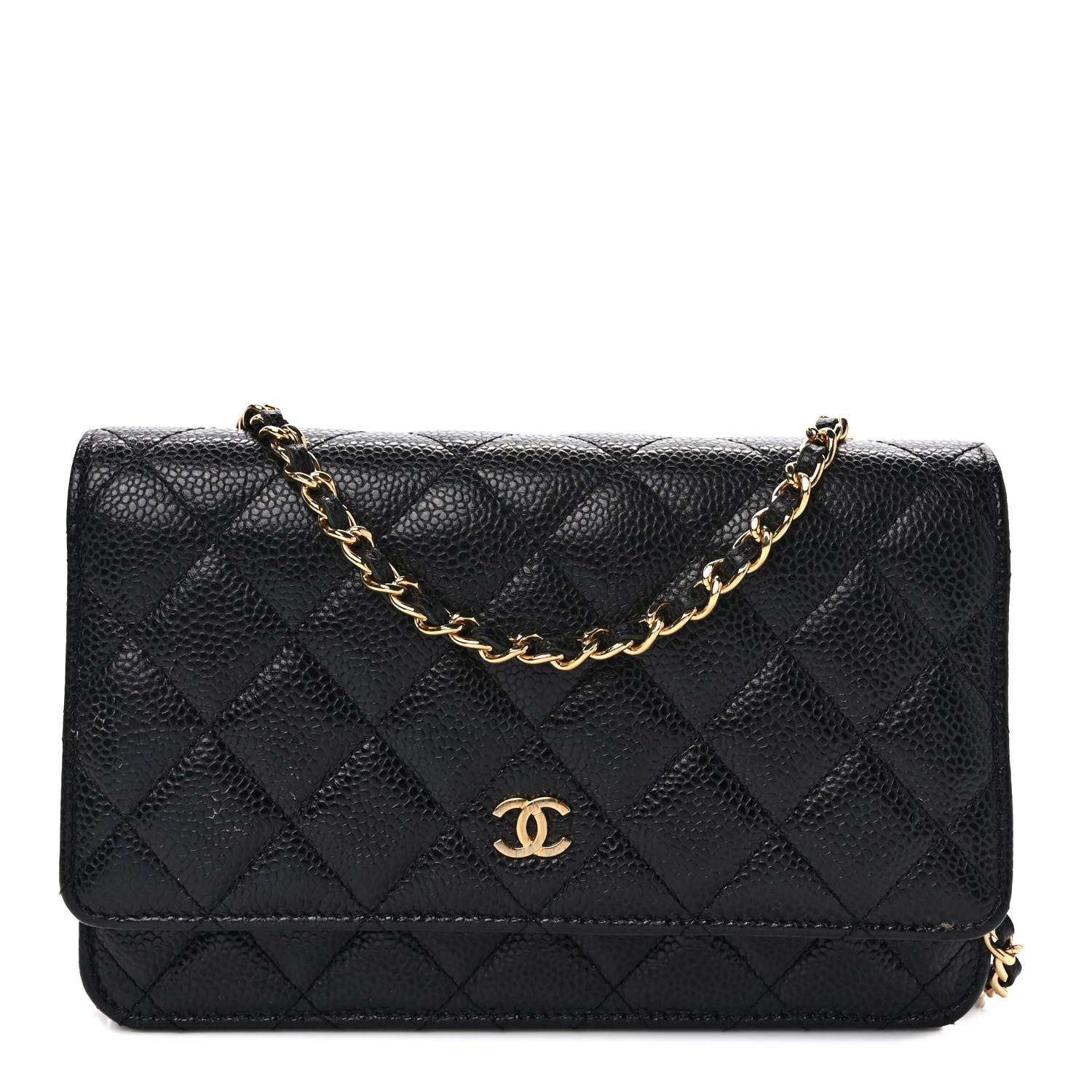 Chanel Caviar Quilted Wallet on Chain WOC Black 1 of 10