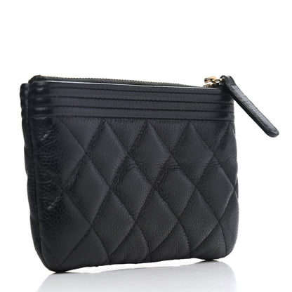Chanel Caviar Quilted Zipped Boy Pouch Black 2 of 4