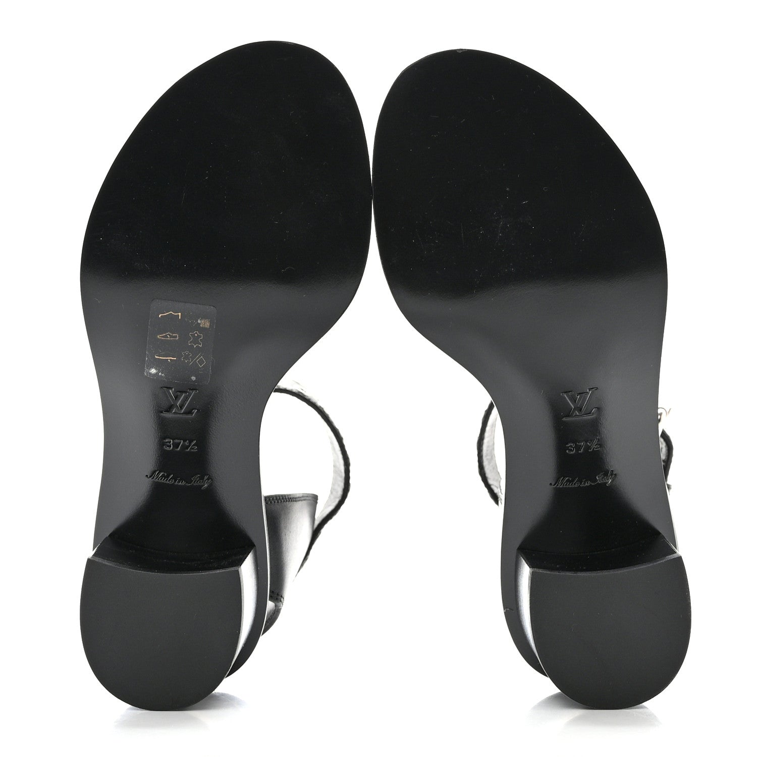 Louis Vuitton Calfskin Monogram Passenger Sandals 37.5 Black 5 of 10