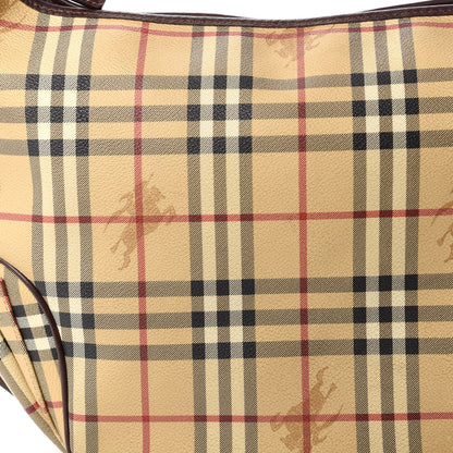 Burberry Haymarket Check Hobo Chocolate 11 of 12