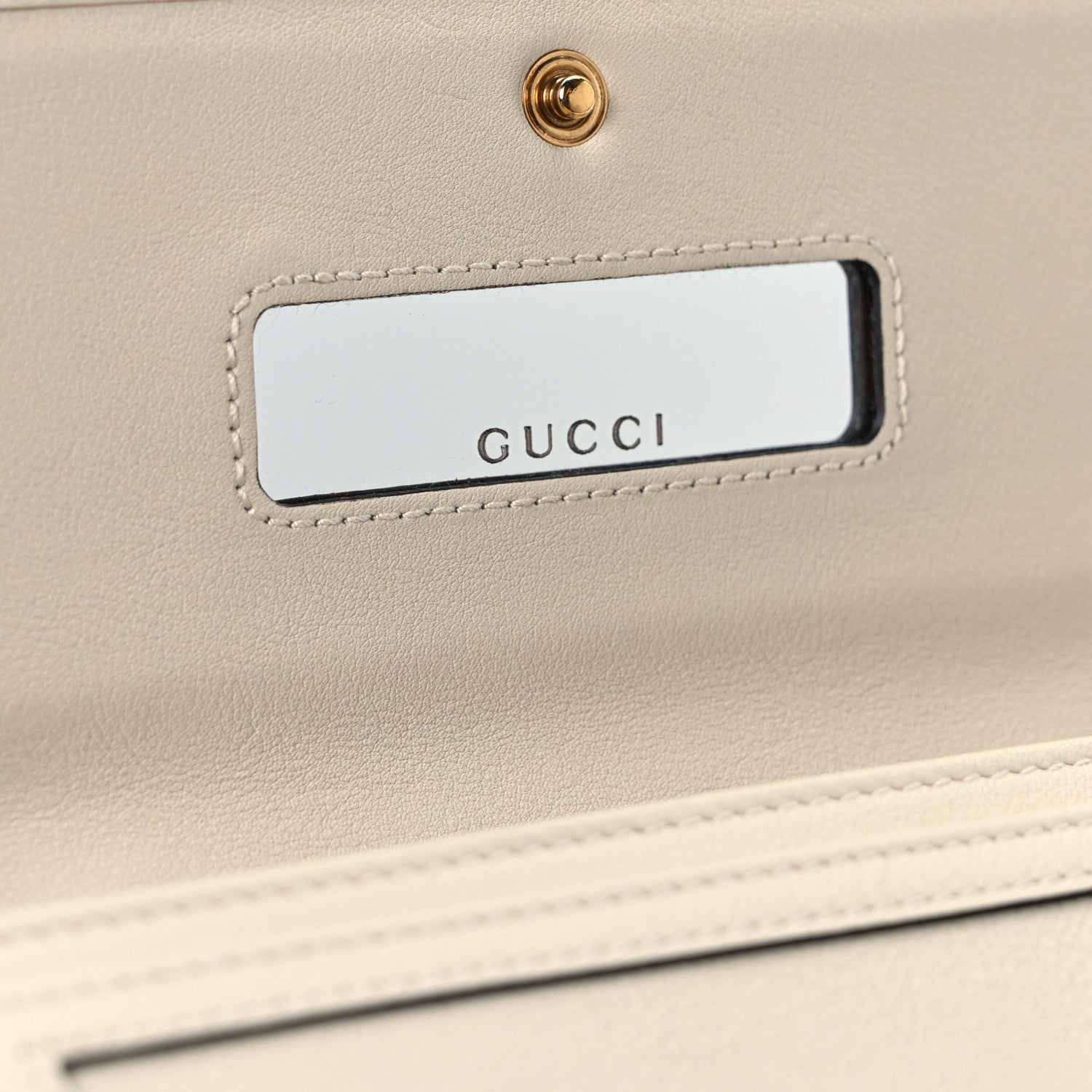 Gucci Wonka Grain Calfskin Diana Chain Wallet Mystic White 10 of 12