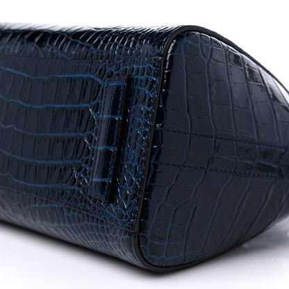 Givenchy Calfskin Crocodile Embossed Mini Antigona Navy 9 of 9