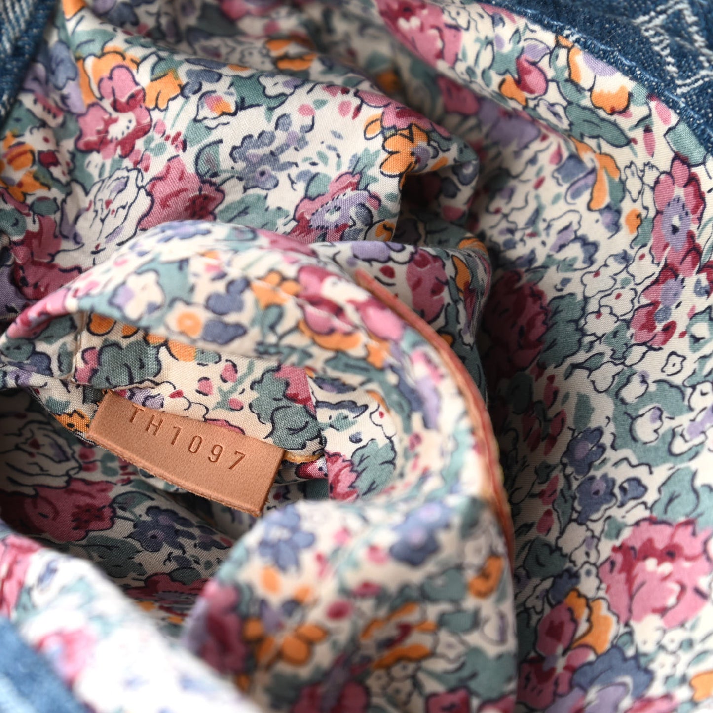 Denim Patchwork Posty Messenger Bag Blue
