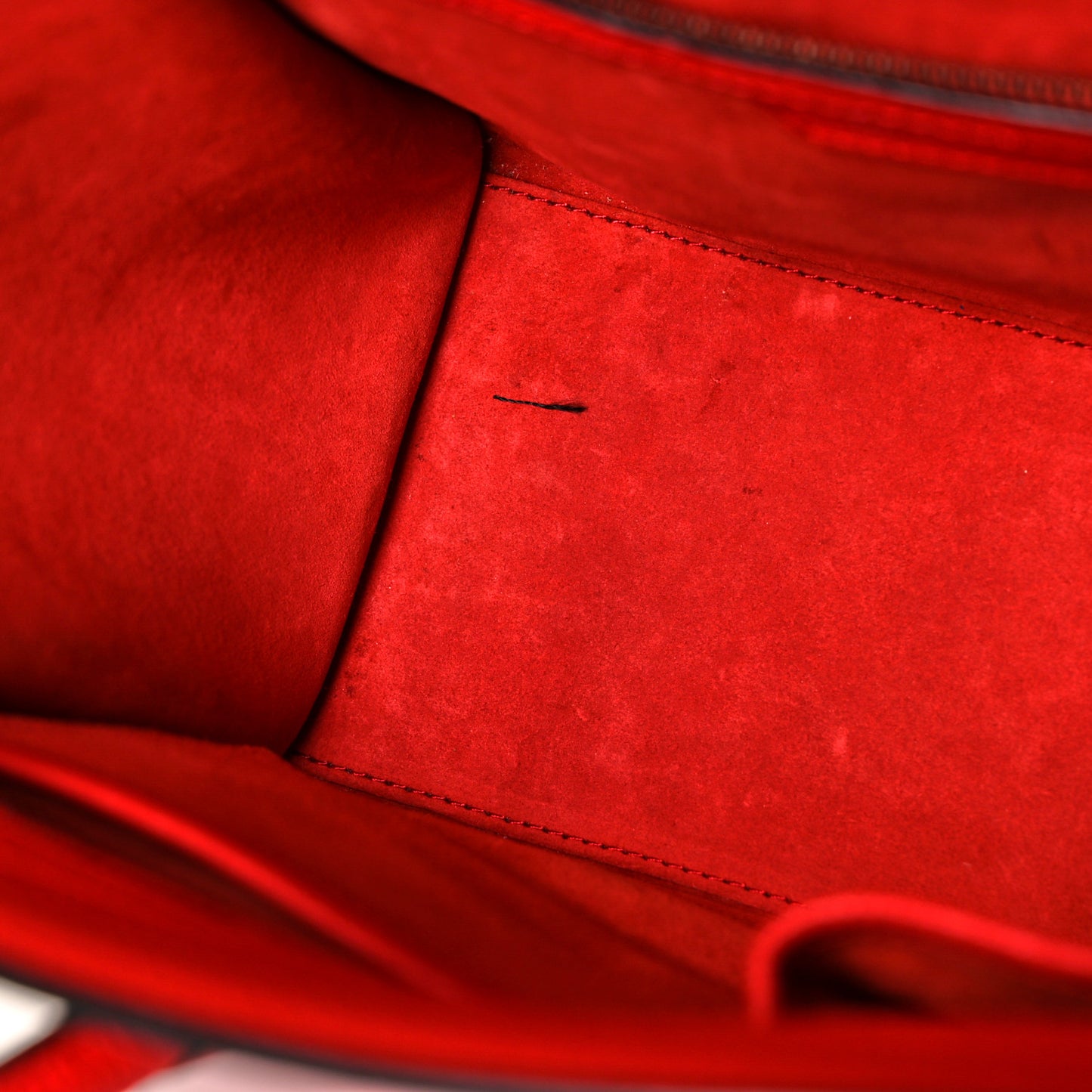 Drummed Calfskin Micro Luggage Red