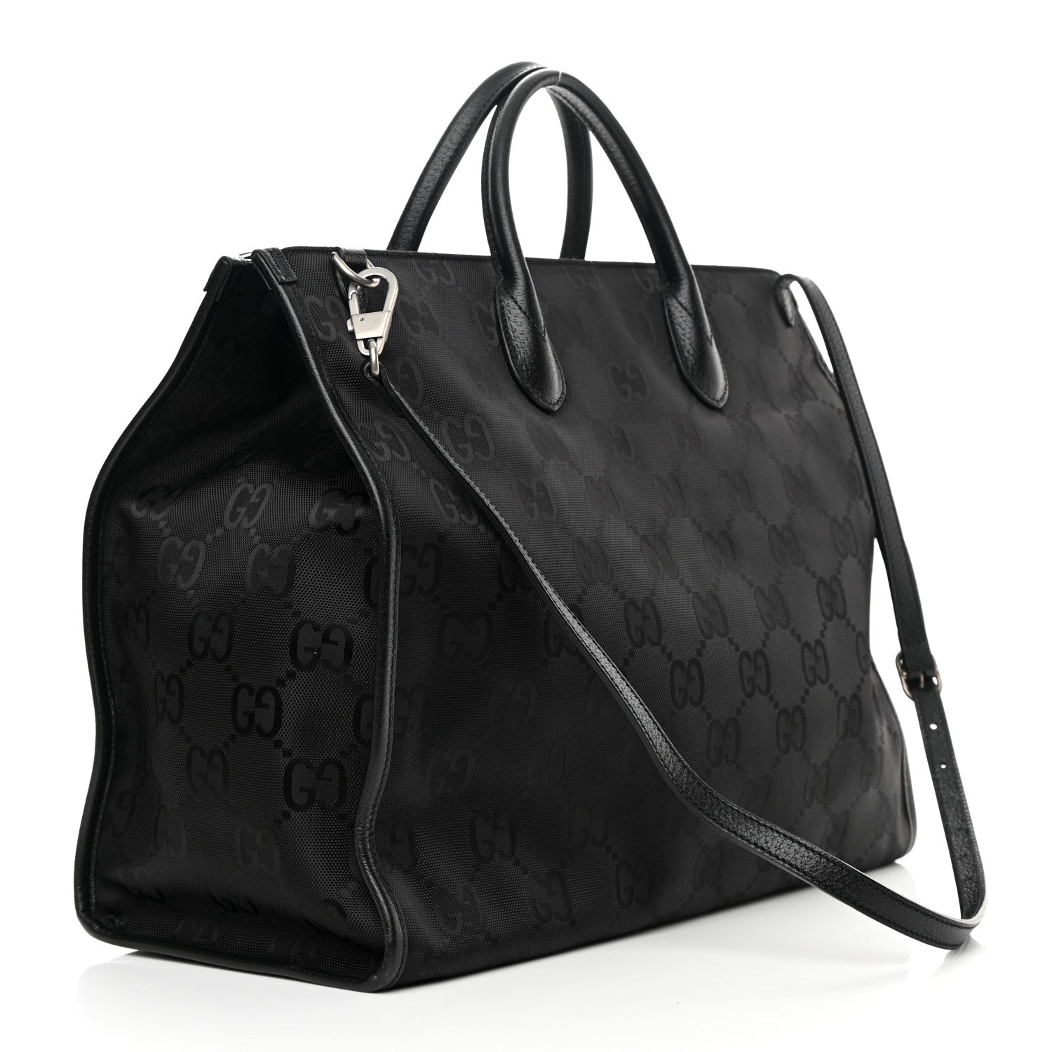 Gucci Econyl Nylon Monogram Large Off The Grid Tote Bag Black 3 of 12