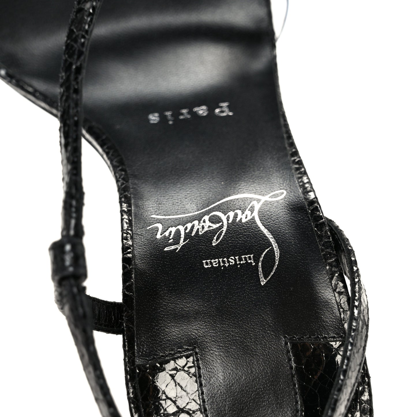 Snakeskin Rosalie 100 Sandals 37 Black