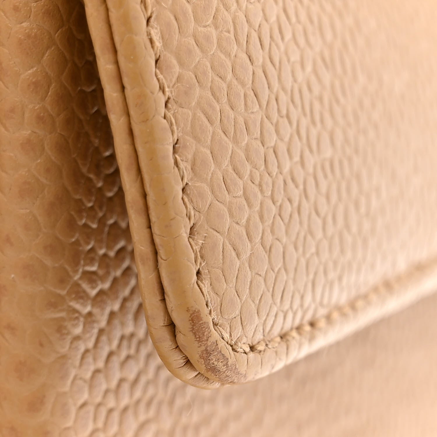 Chanel Caviar Flap Shoulder Bag Beige 14 of 14