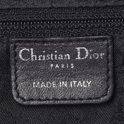 Christian Dior Lambskin Plisse Pleated Basket Tote Bag Black 6 of 14