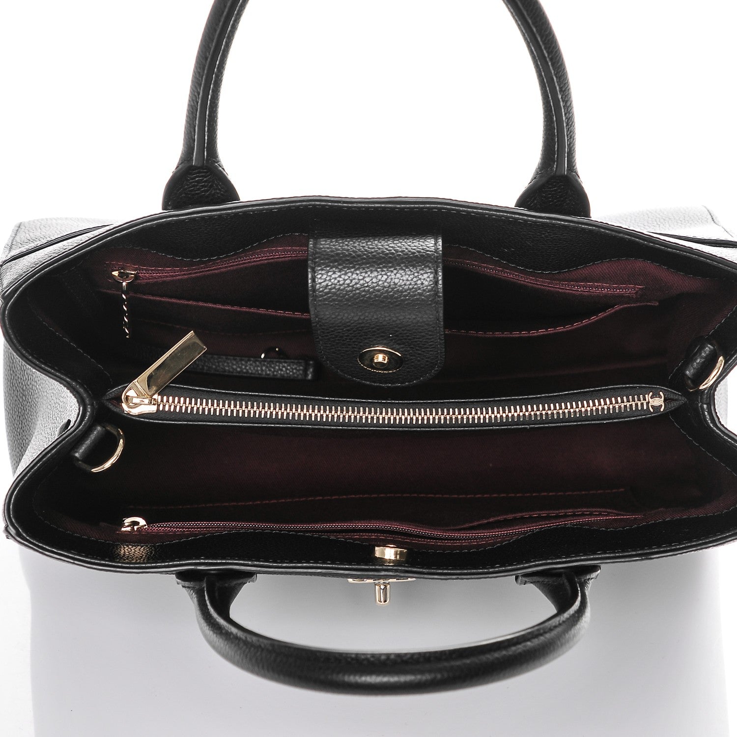 Chanel Grained Calfskin Small Neo Executive Shopper Tote Black 5 of 7