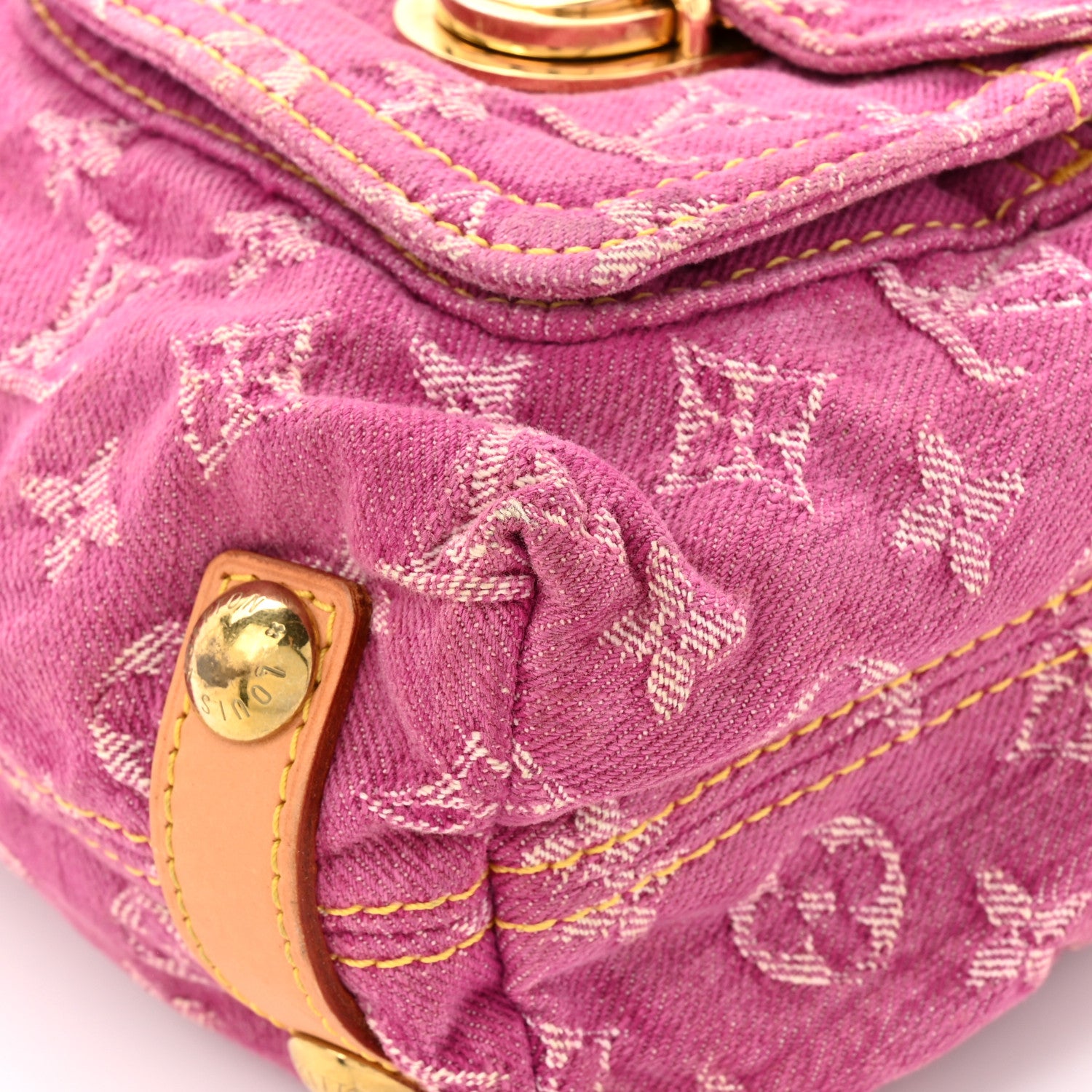 Louis Vuitton Denim Baggy PM Fuchsia 11 of 13