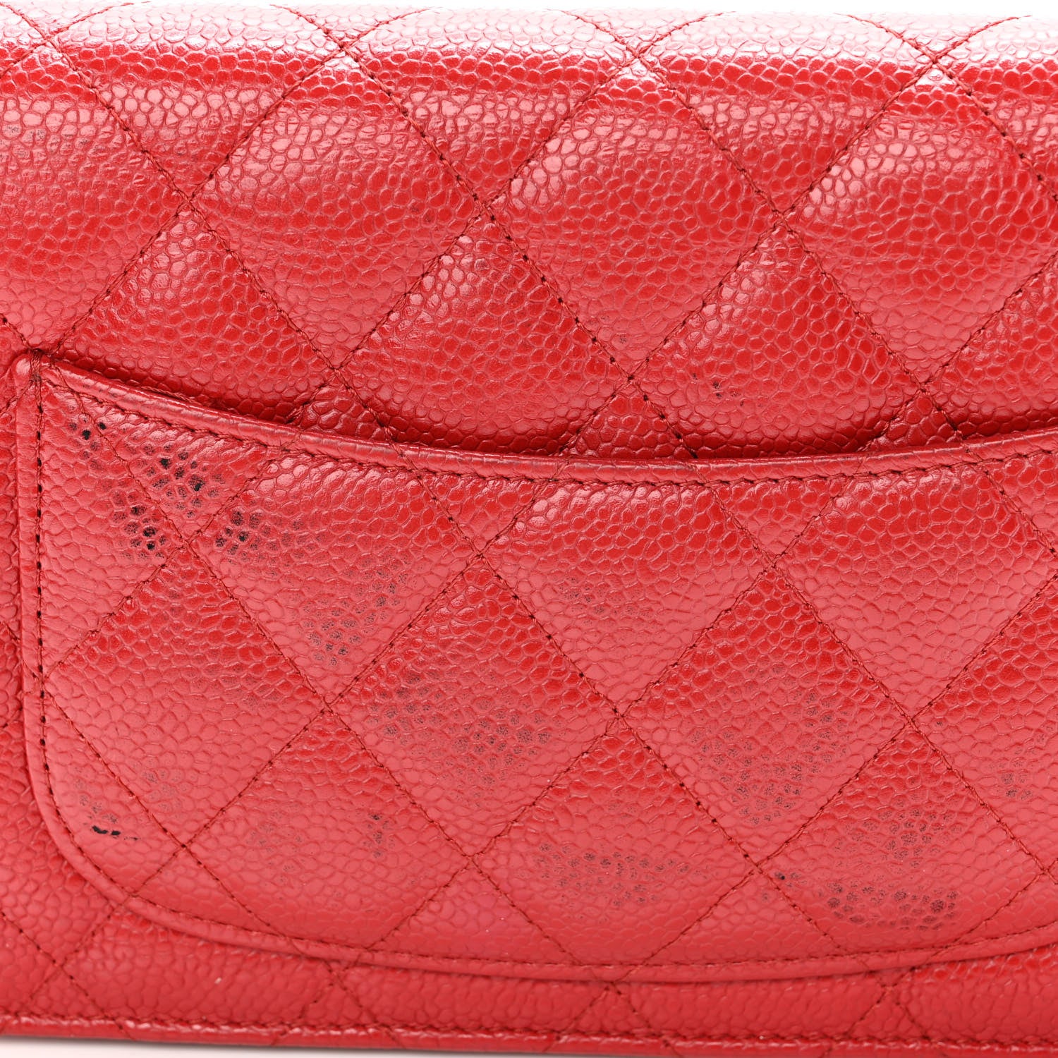 Chanel Caviar Quilted Wallet On Chain WOC Dark Red 12 of 13