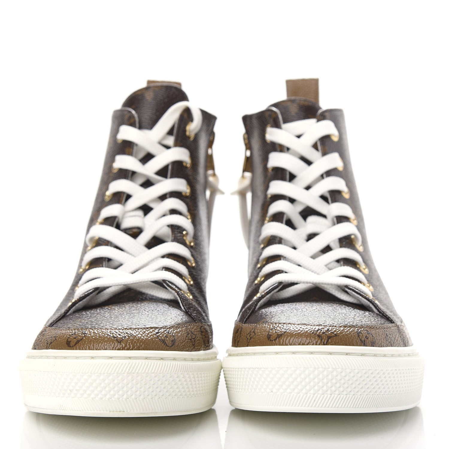 Louis Vuitton Patent Reverse Monogram Stellar Sneaker Boots 37 2 of 10