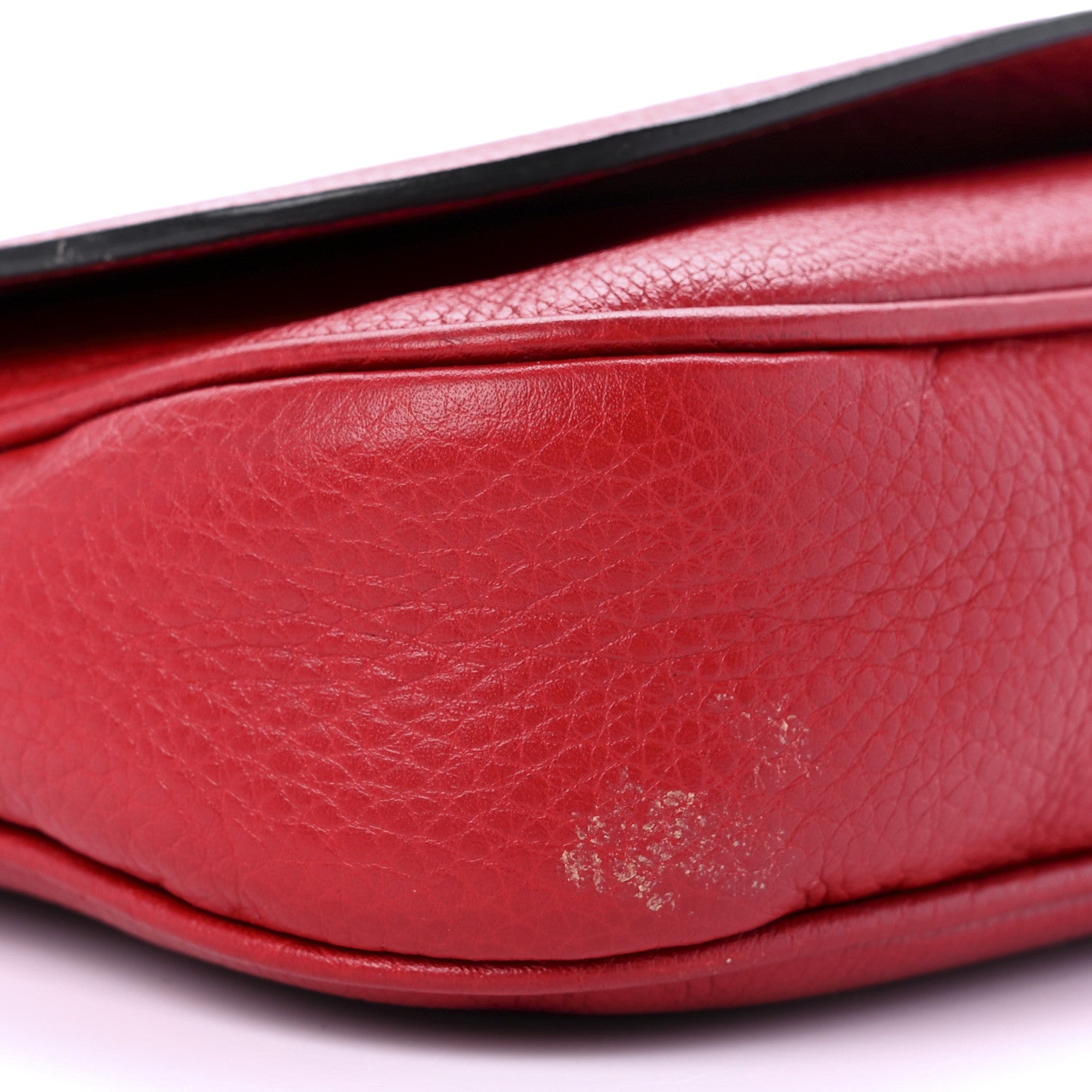 Gucci Pebbled Calfskin Medium Soho Flap Crossbody Tabasco Red 10 of 10