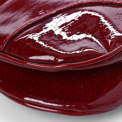Christian Dior Patent Diorissimo Double Saddle Bag Dark Red 18 of 21