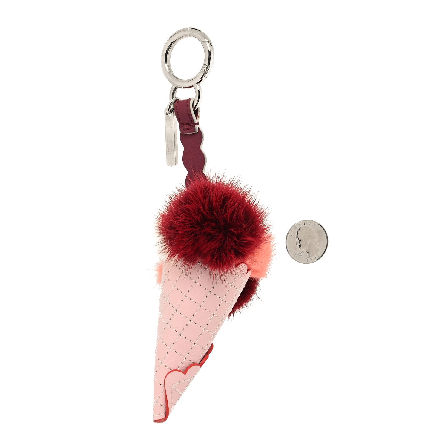 Fendi Mink Fur Calfskin Fun Fair Bag Charm Multicolor 2 of 4
