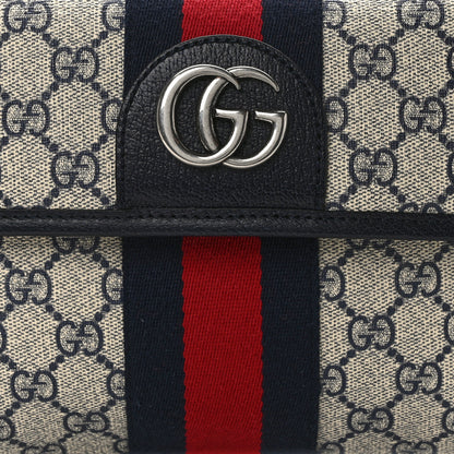 Gucci GG Supreme Monogram Web Small Ophidia Belt Bag 90 36 Beige Navy 8 of 10