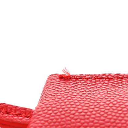 Chanel Caviar Quilted Small CC Filigree Vanity Case Red 13 of 13