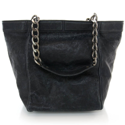 Chanel Distressed Caviar Outdoor Ligne Tote Black 3 of 8