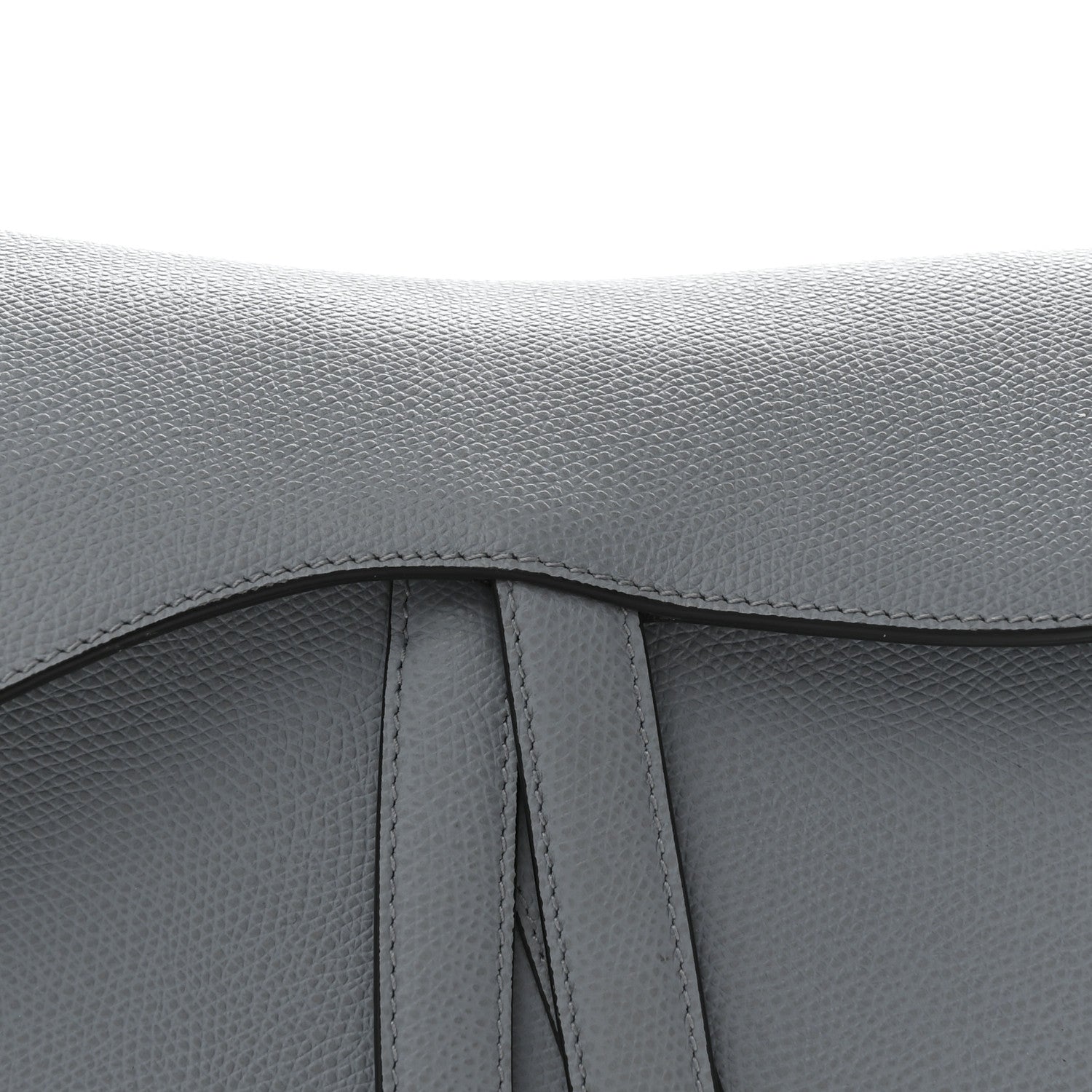 Christian Dior Grained Calfskin Saddle Bag Sky Blue 8 of 10