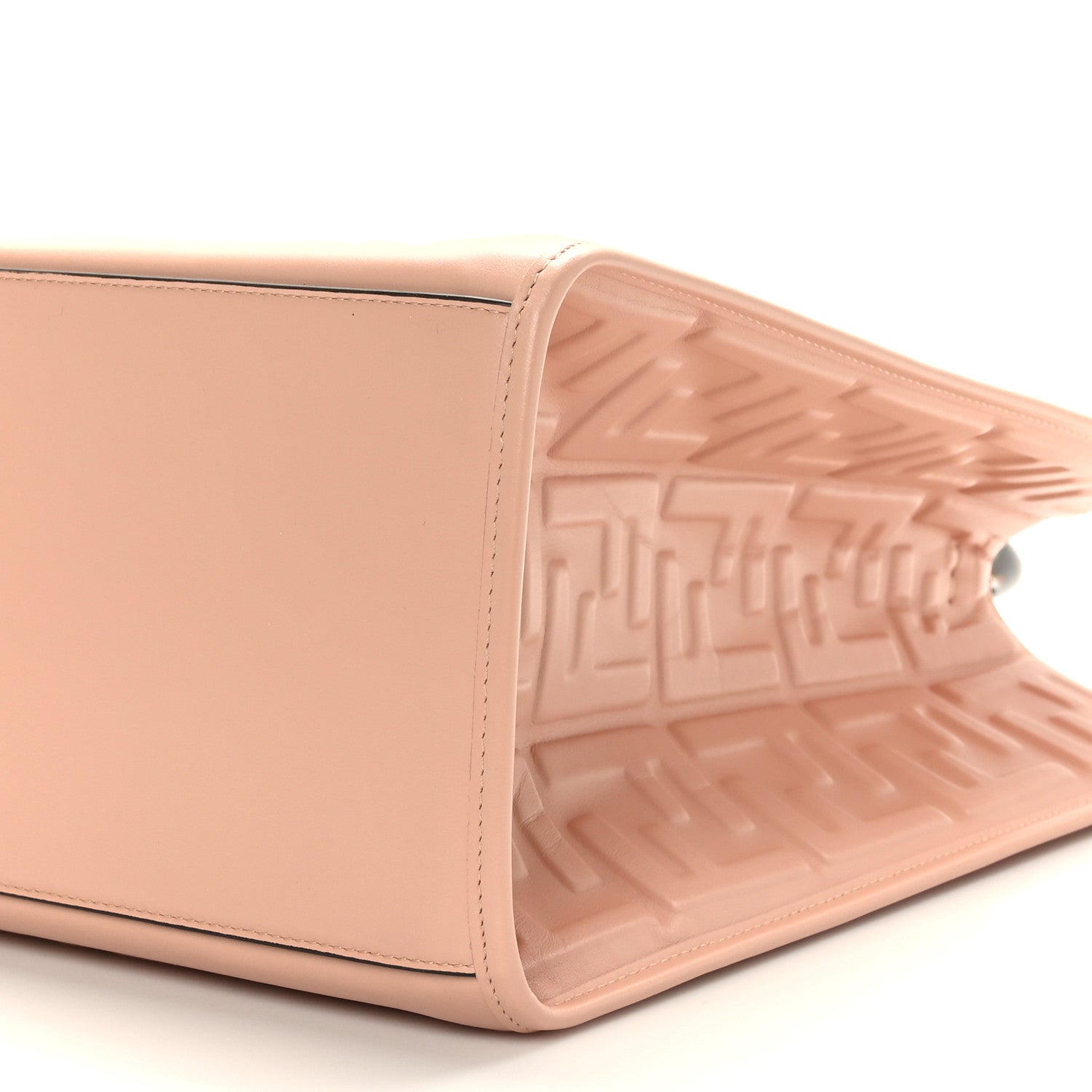 Fendi Vitello Plexiglass FF Embossed Medium Fendi Sunshine Shopper Tote Baby Pink 8 of 8