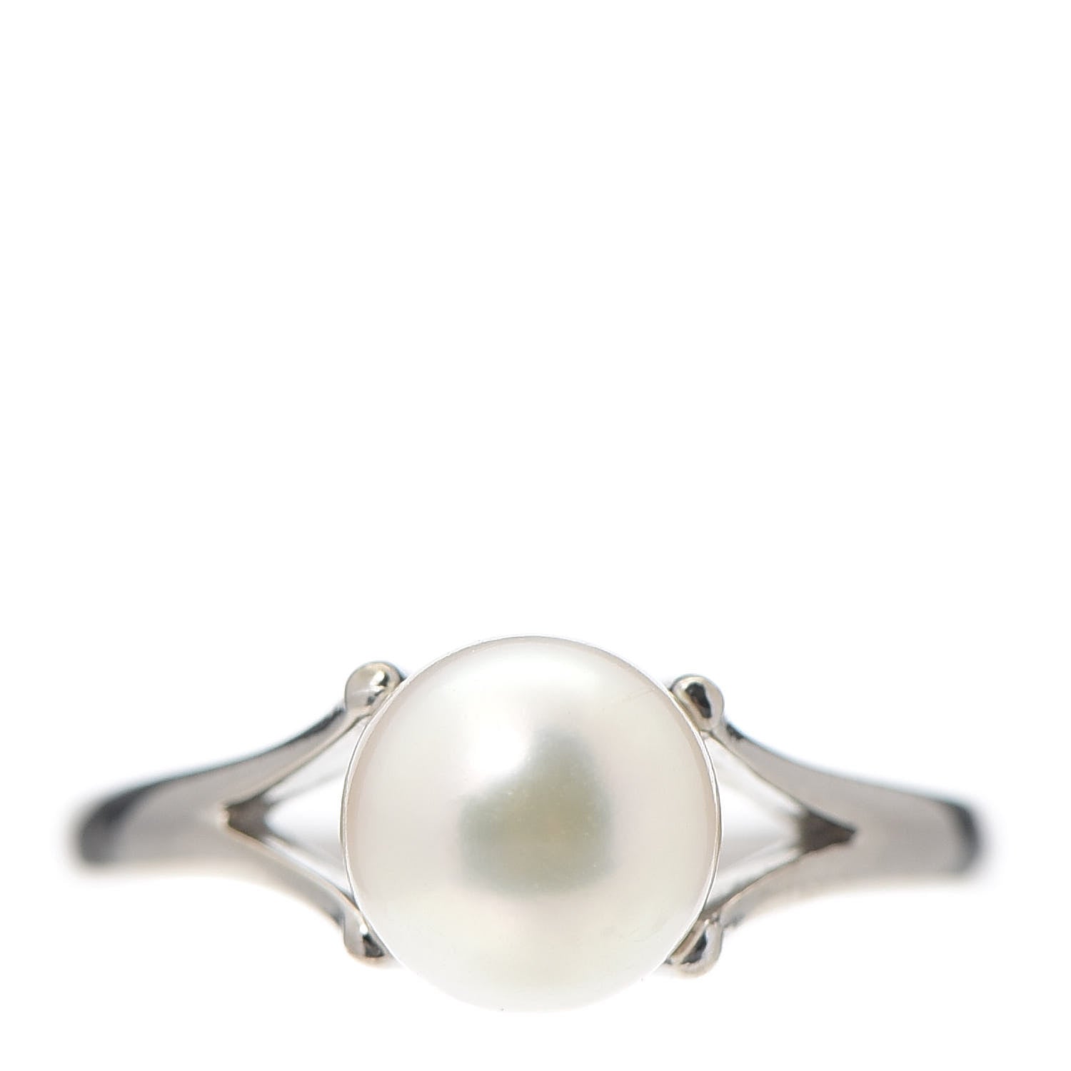 Mikimoto 14K White Gold Akoya Pearl 7mm Ring 51 5.75 1 of 5