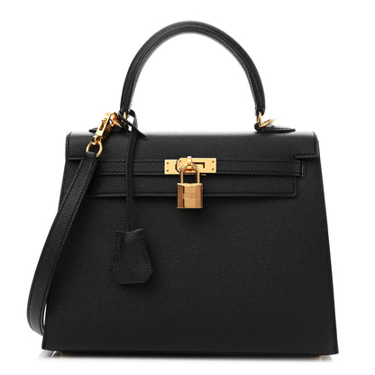 Hermes Epsom Kelly Sellier 25 Black 1 of 13