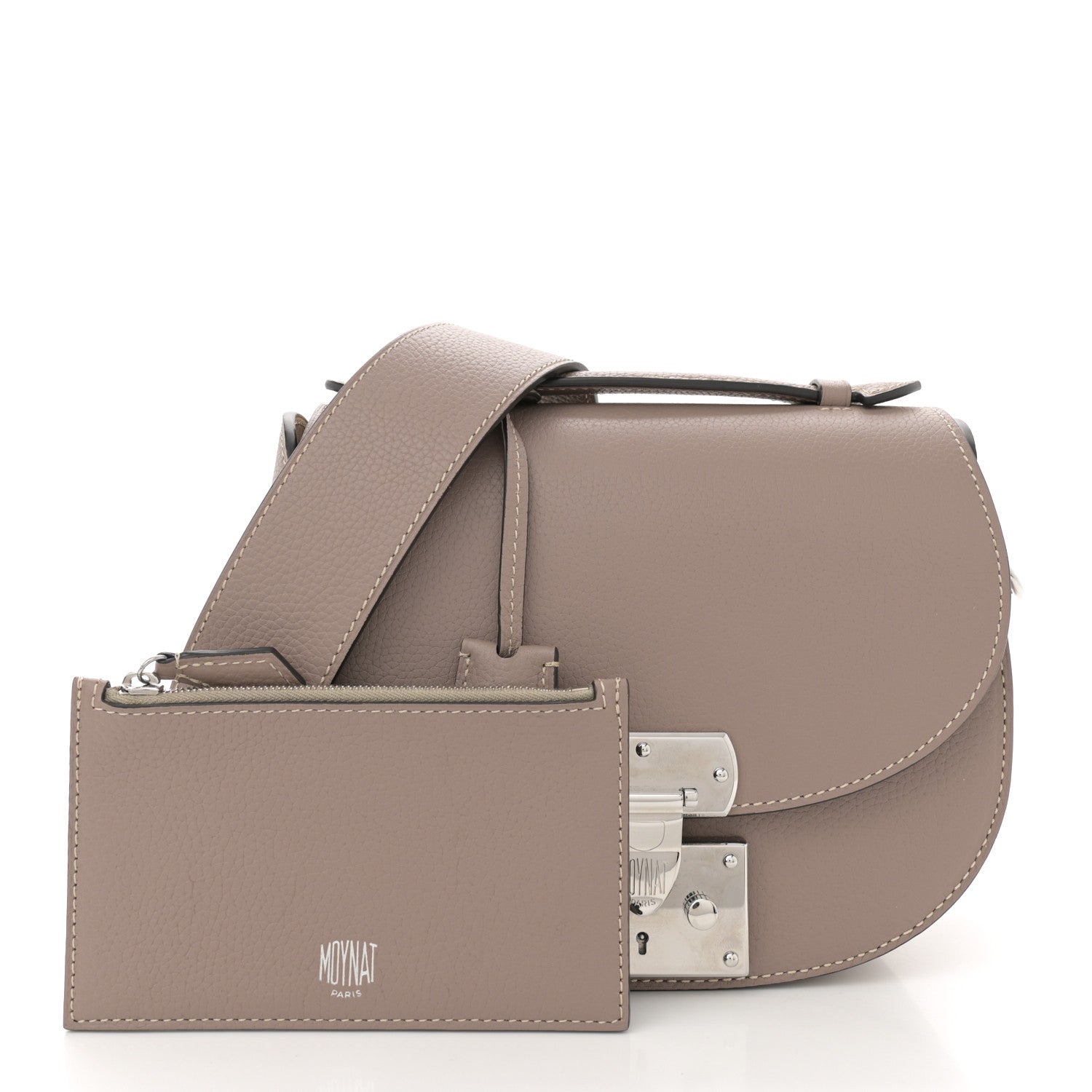 Moynat Taurillon Blush Flori PM Tourterelle 3 of 12