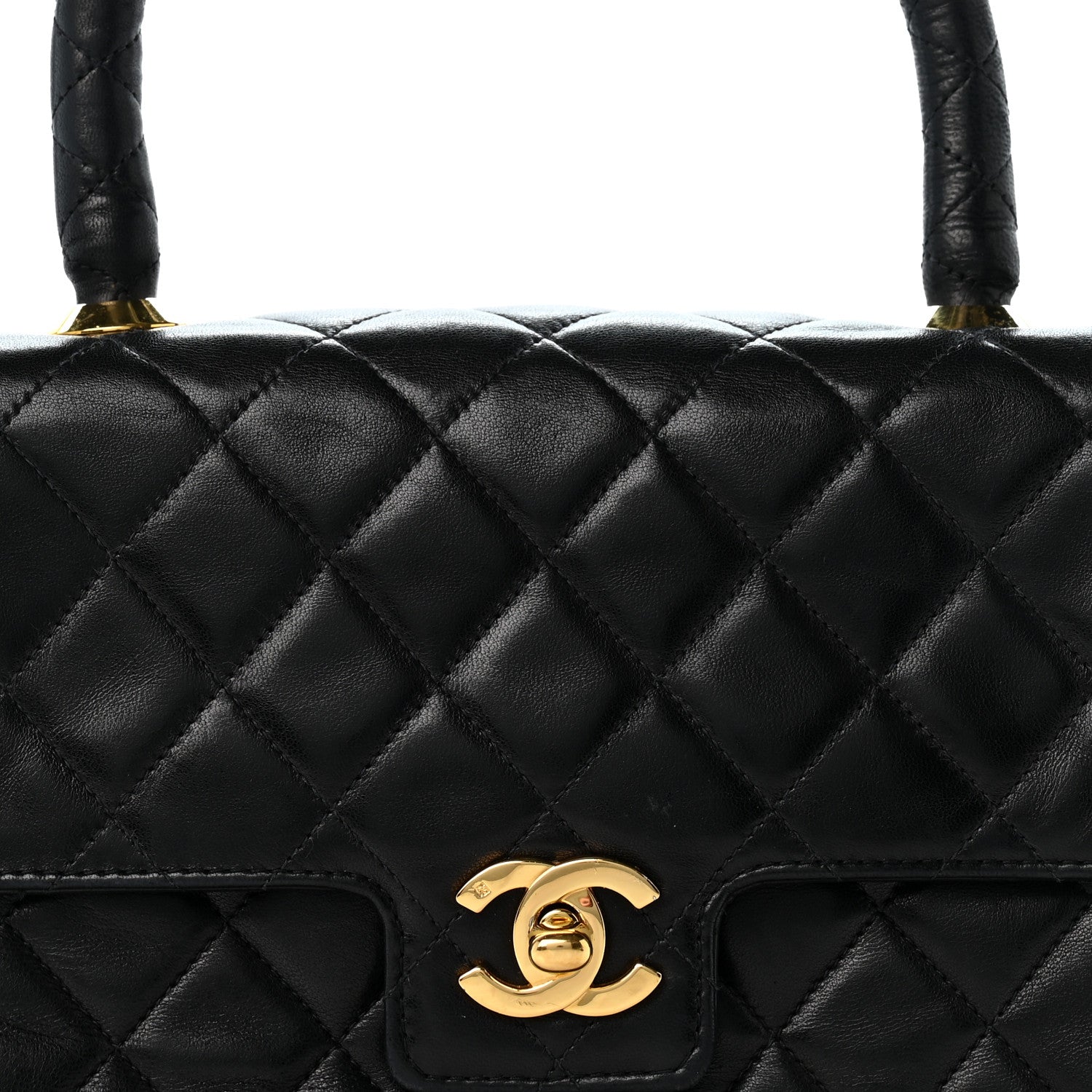 Chanel Lambskin Quilted Mini Kelly Flap Bag Black 9 of 14