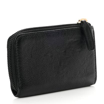 Chanel Calfskin Chain Embossed CC Key Holder Case Black 3 of 12