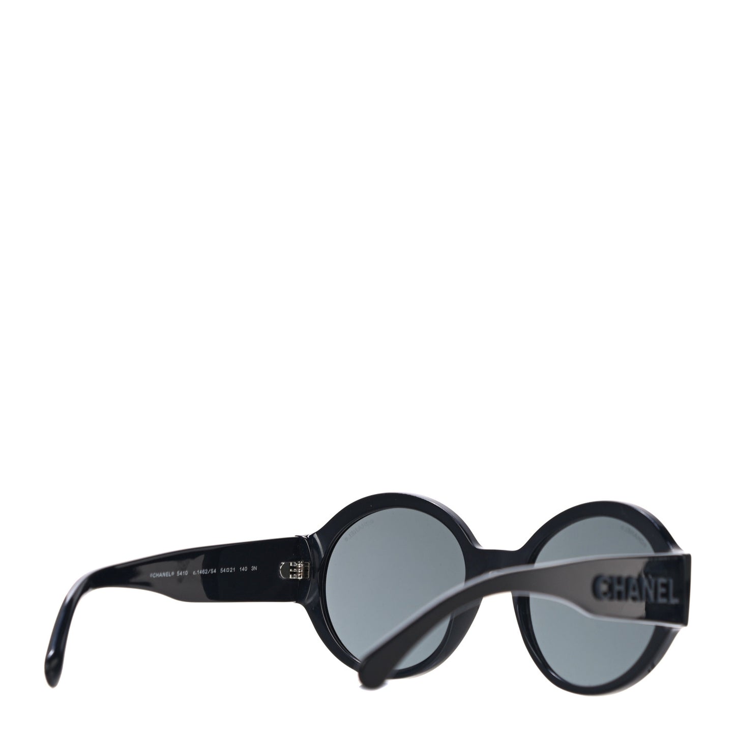 Acetate Polarized Round Sunglasses 5410 Black
