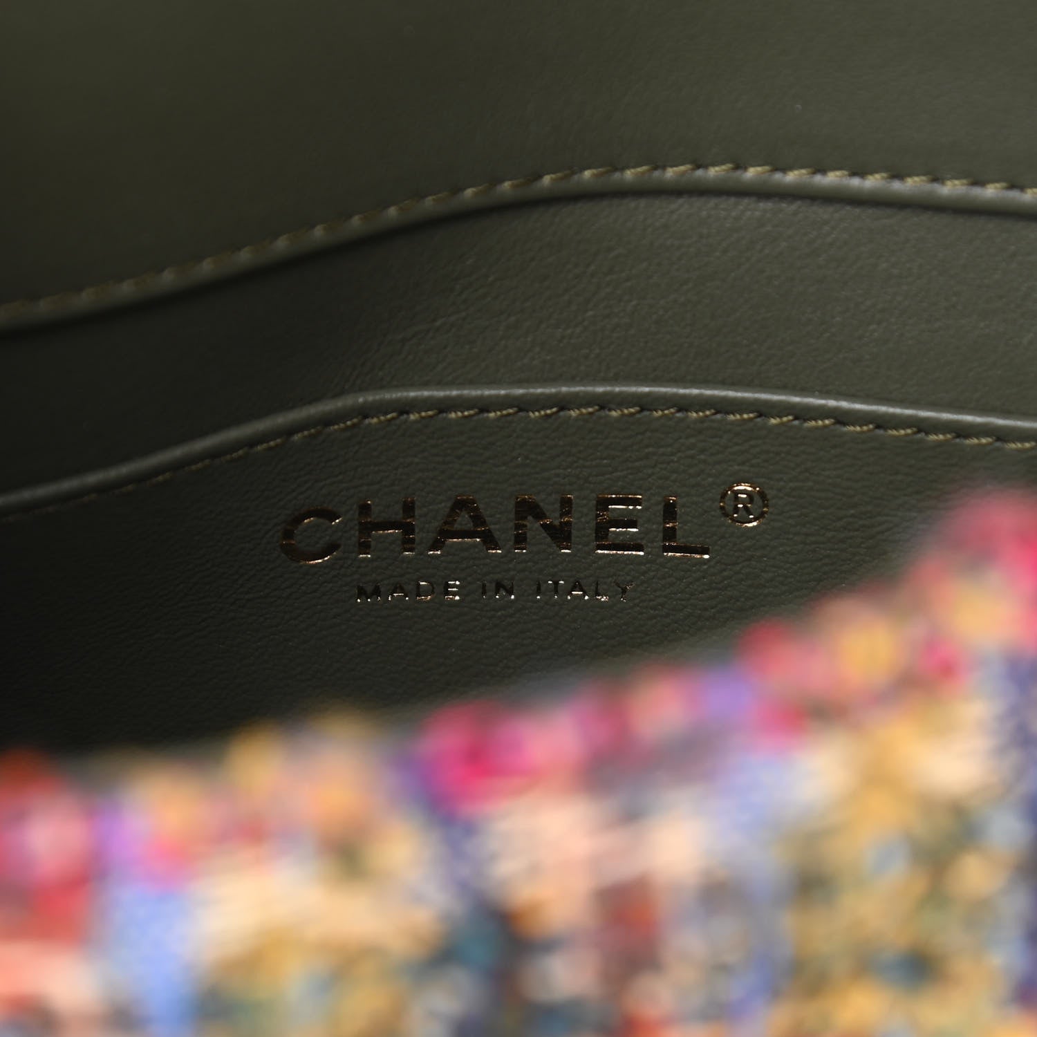 Chanel Tweed Quilted Mini Square Flap Multicolor 6 of 11