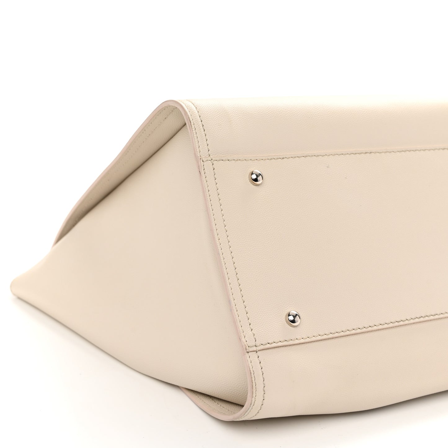 Caviar Medium Studded Deauville Tote Ivory