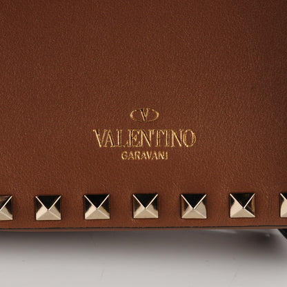 Valentino Garavani Vitello Rockstud Double Zip Compartment Crossbody Bag Nocciola 6 of 9