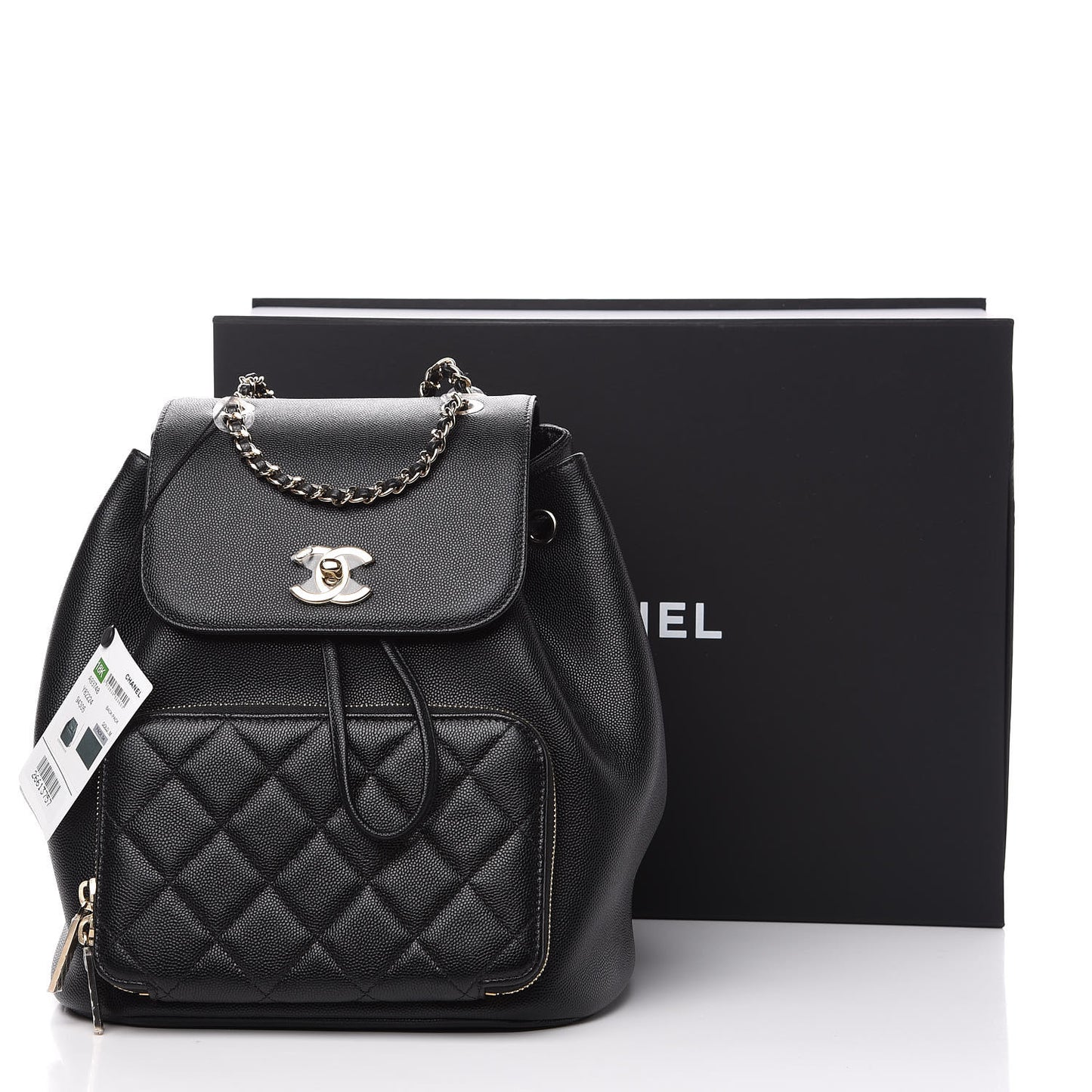 Caviar Quilted Business Affinity Backpack Black