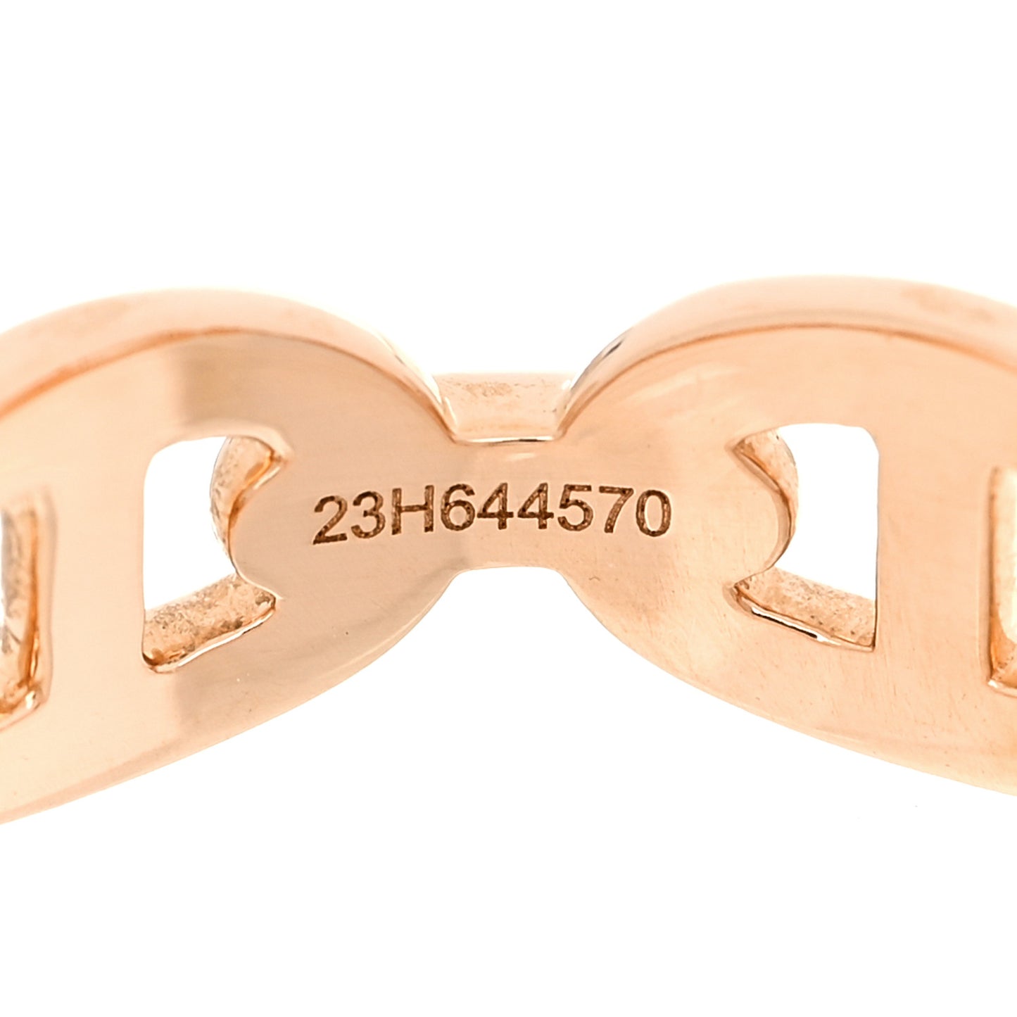 18K Rose Gold PM Chaine d'Ancre Enchainee Ring 54 6.75